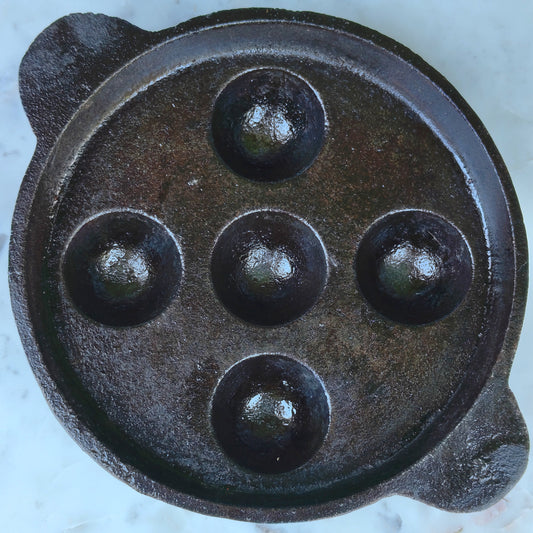 Cast Iron Paniyaram 5 Pits
