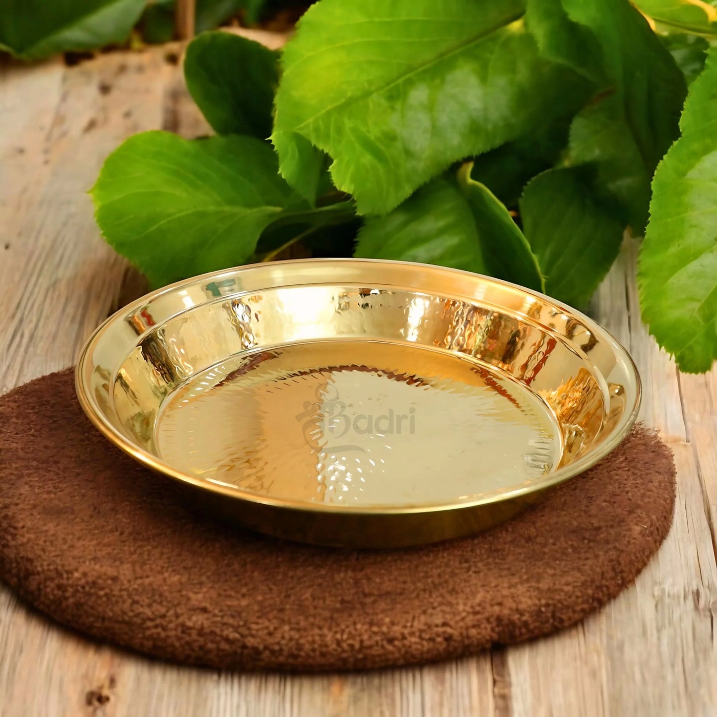 Shribadri Pure Brass Parat for Kneading Dough – Heavy Quality Roti Atta Mixing Plate