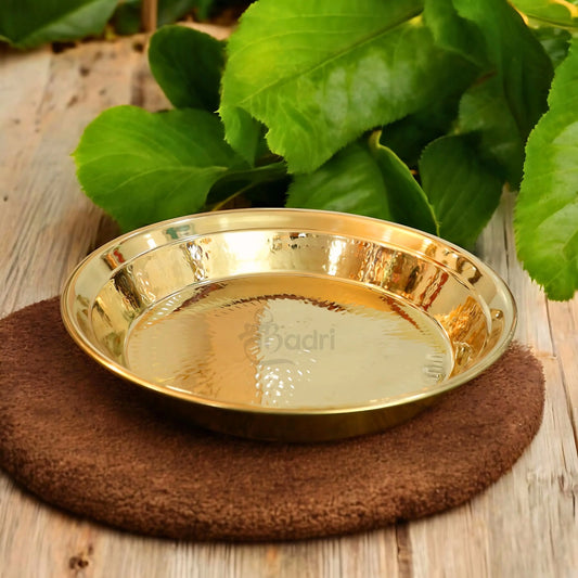 Shribadri Pure Brass Parat for Kneading Dough – Heavy Quality Roti Atta Mixing Plate