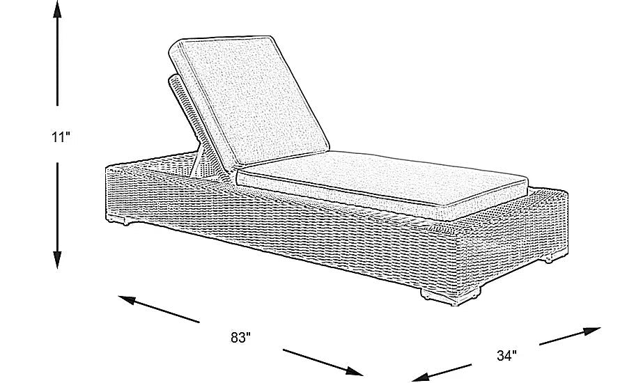 Looks Outdoor Swimming Poolside Lounger With  1 Side Table (Black + Grey)