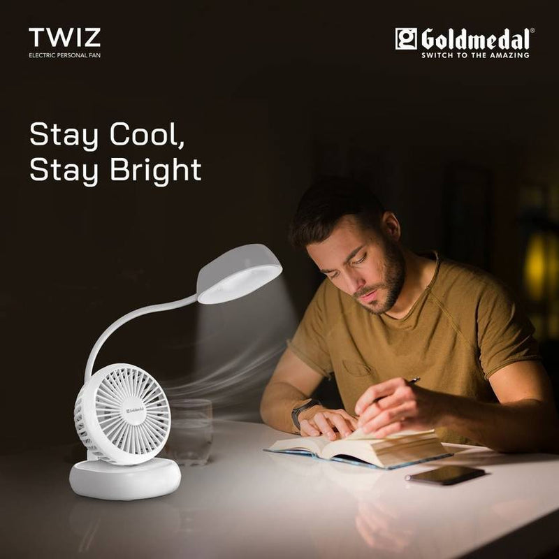 Goldmedal Twiz PCS651504DMNWH Rechargeable Fan-3