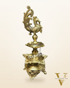peacock brass lamp superfine 16 inch
