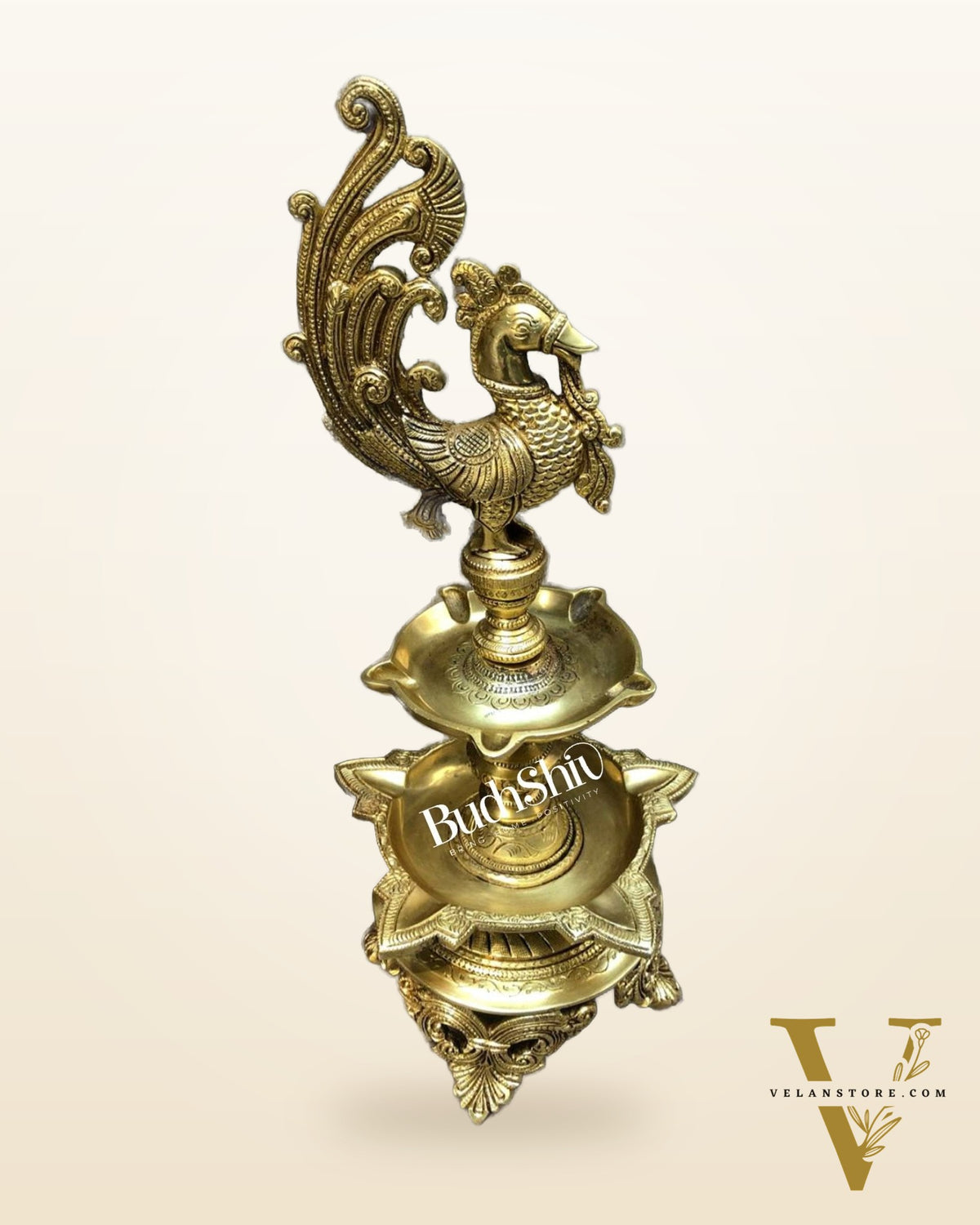 peacock brass lamp superfine 16 inch