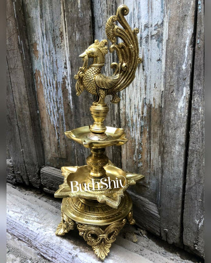 peacock brass lamp superfine 16 inch