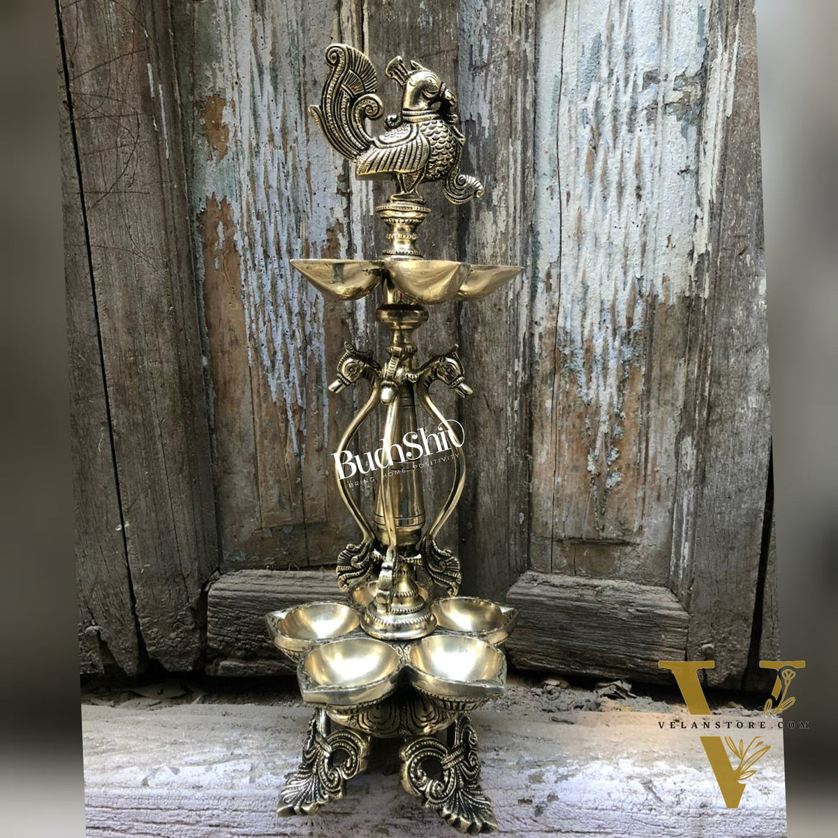 Peacock brass lamp superfine 16 inches
