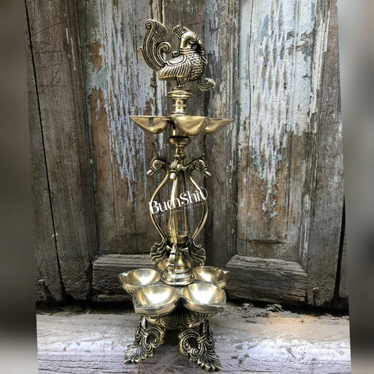 Peacock brass lamp superfine 16 inches