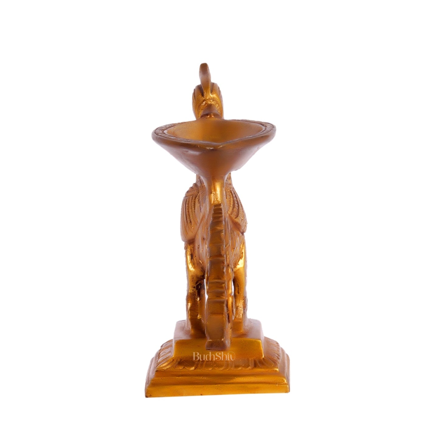 Peacock/annam bending brass diya