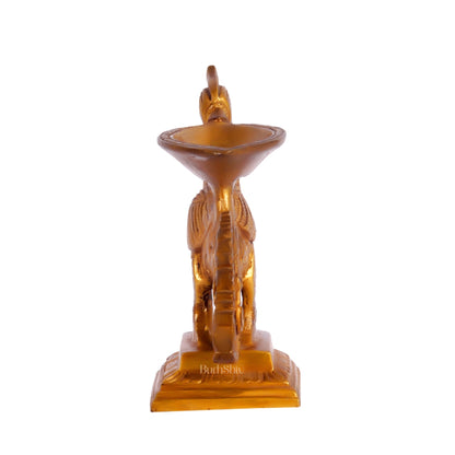 Peacock/annam bending brass diya