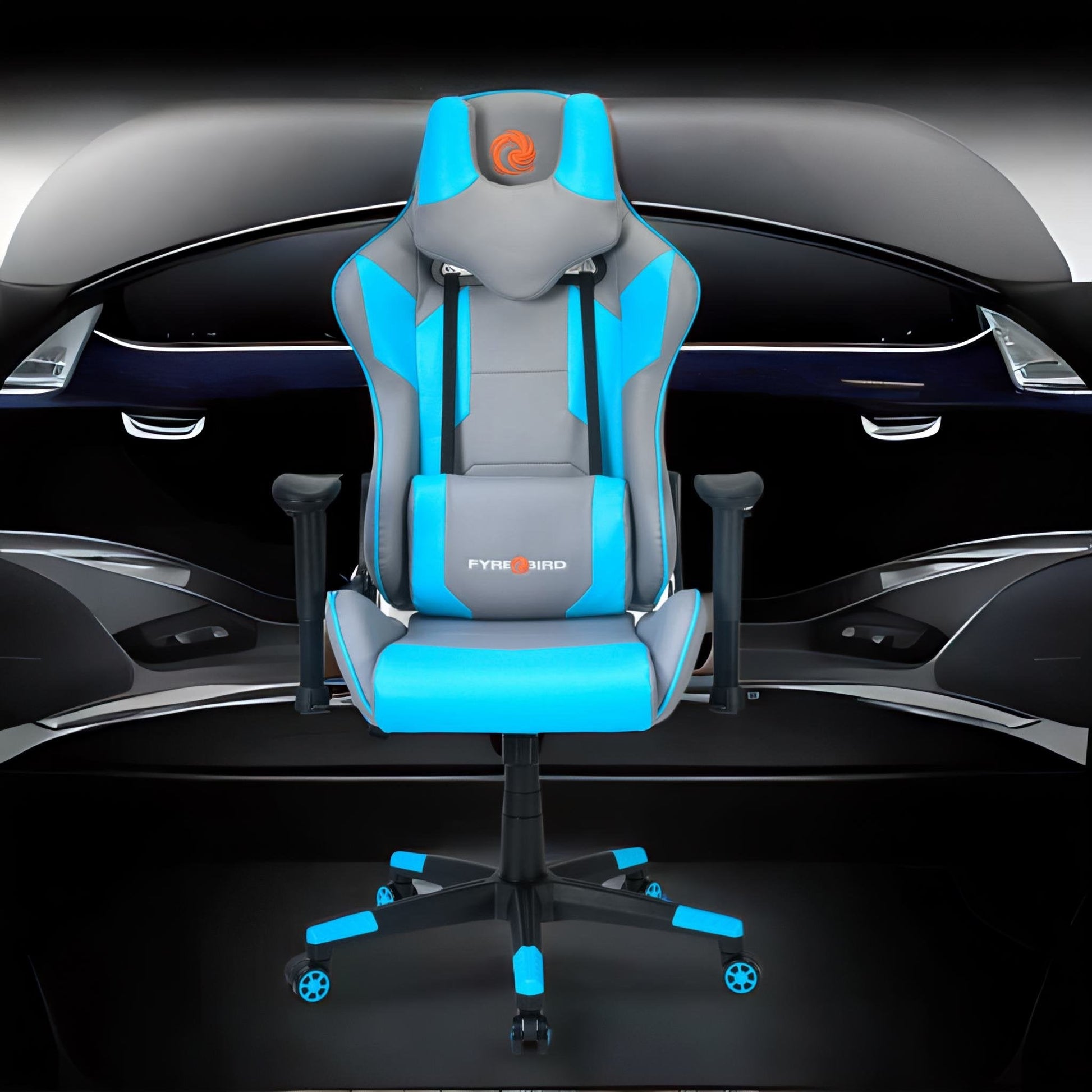 Nilkamal Fyrebird Athena Gaming Chair (Grey / Turquoise)