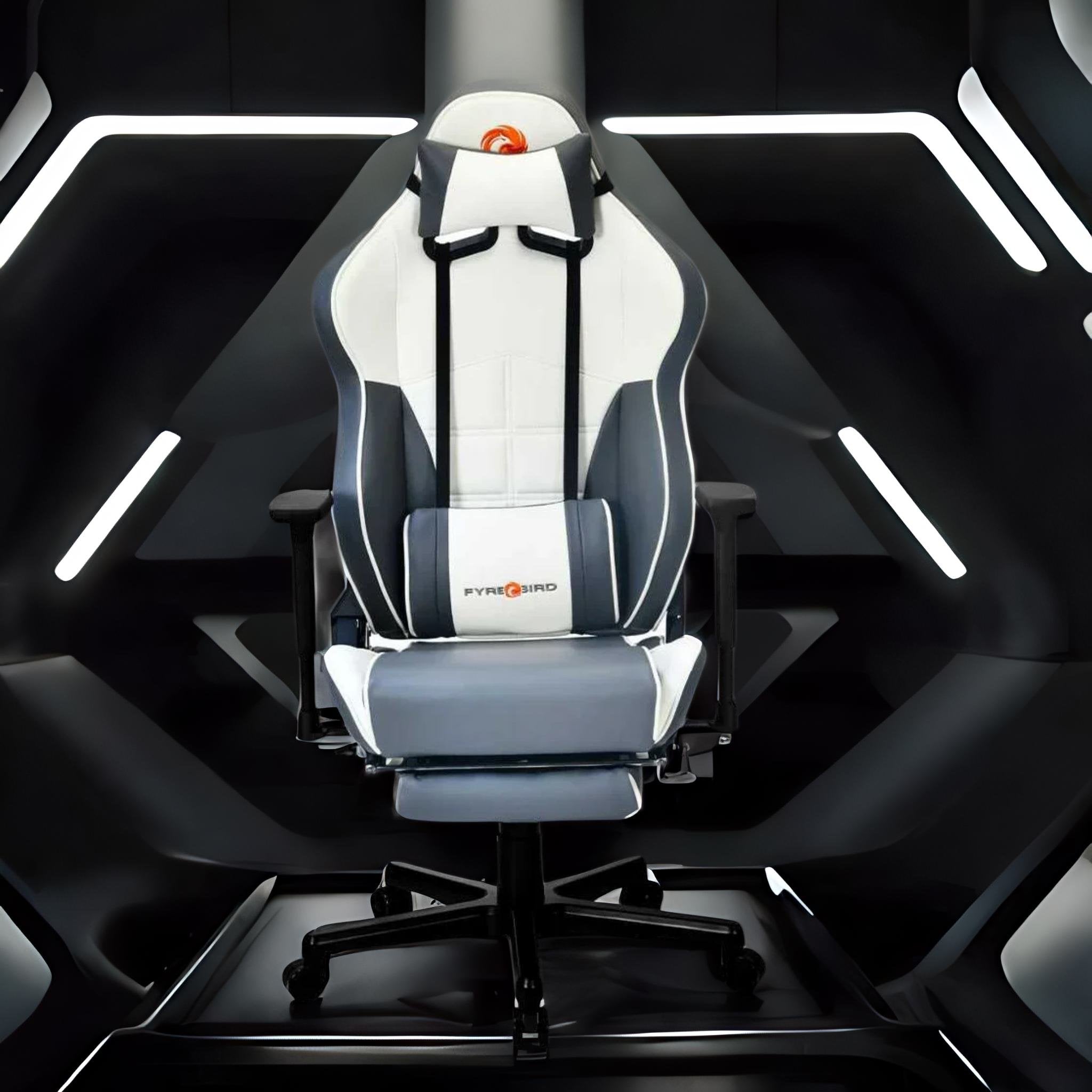 Nilkamal Fyrebird Greta Gaming Chair (Grey / White)