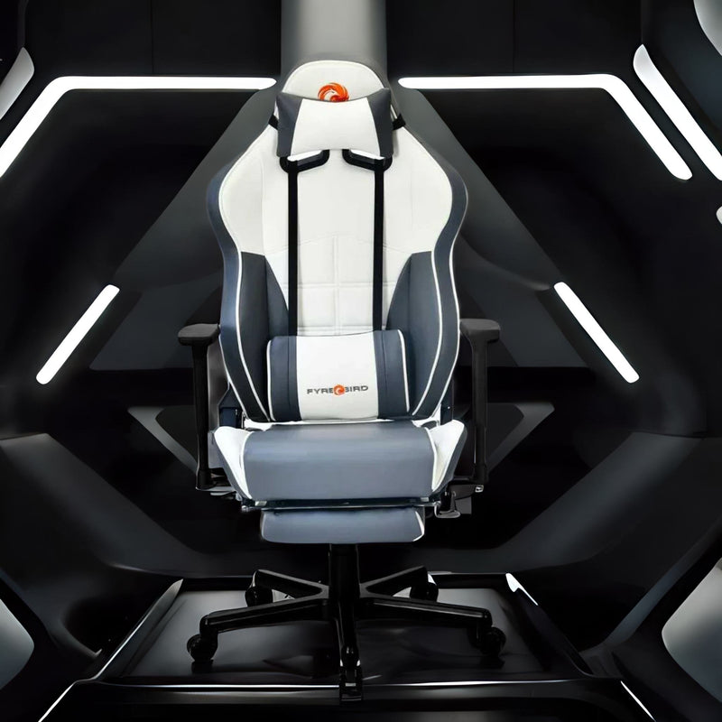 Nilkamal Fyrebird Greta Gaming Chair (Grey / White)