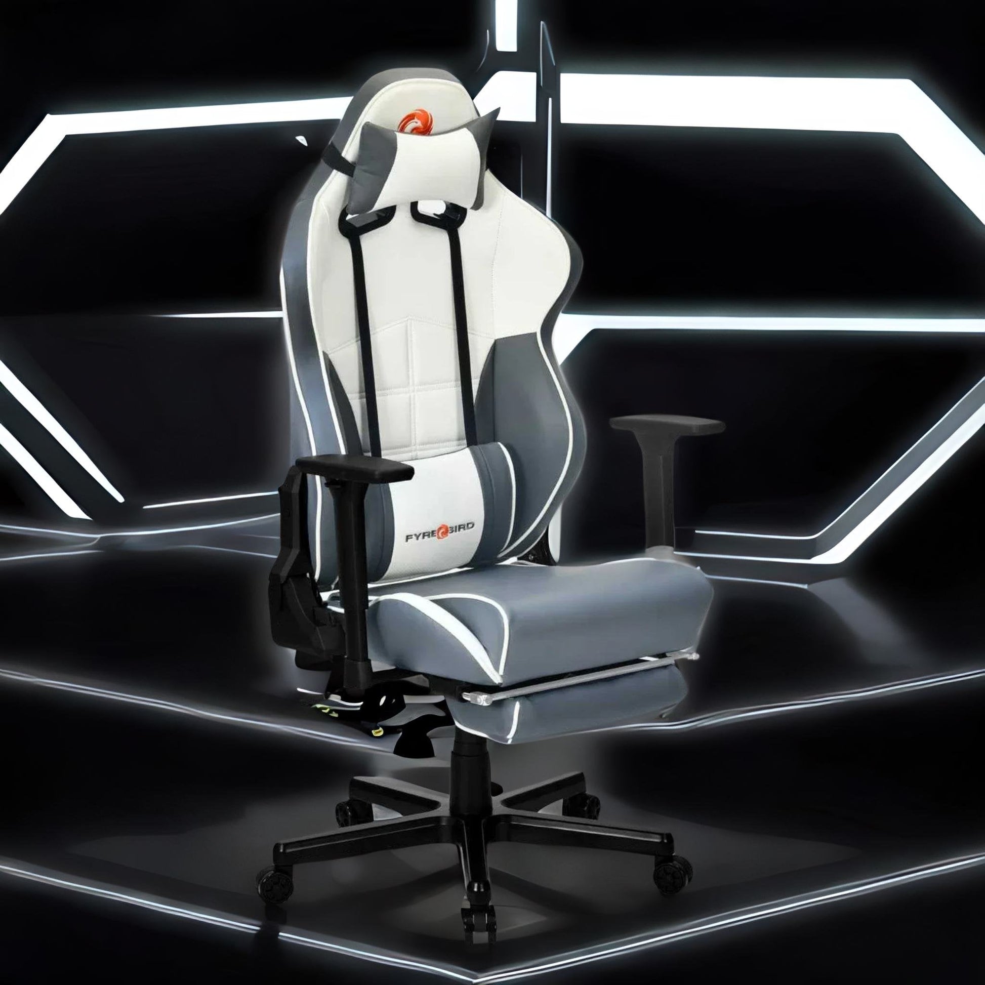 Nilkamal Fyrebird Greta Gaming Chair (Grey / White)