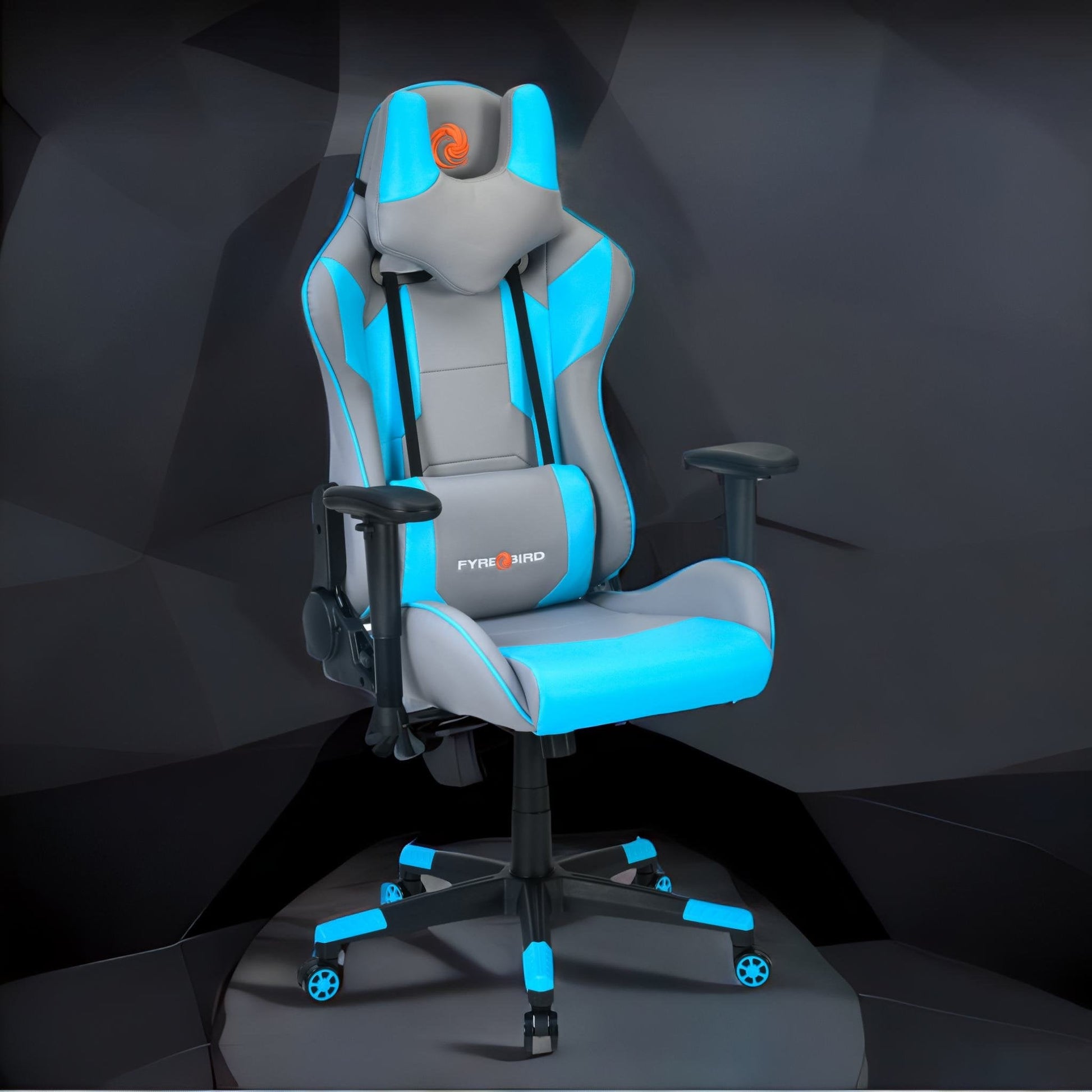 Nilkamal Fyrebird Athena Gaming Chair (Grey / Turquoise)