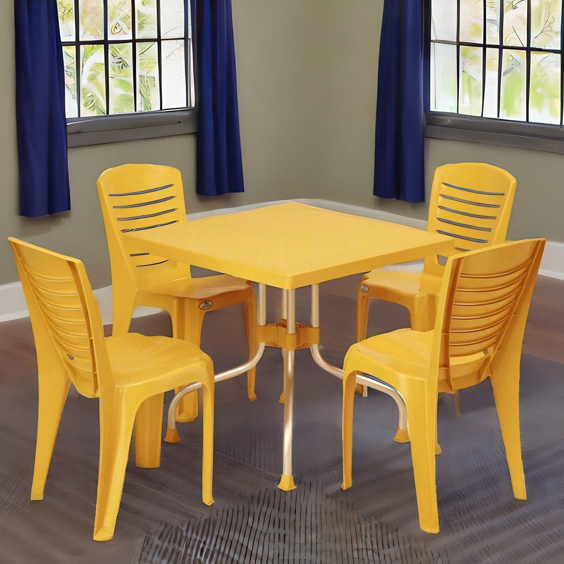 Nilkamal Orchid 1 + 4 Chair Dining Set