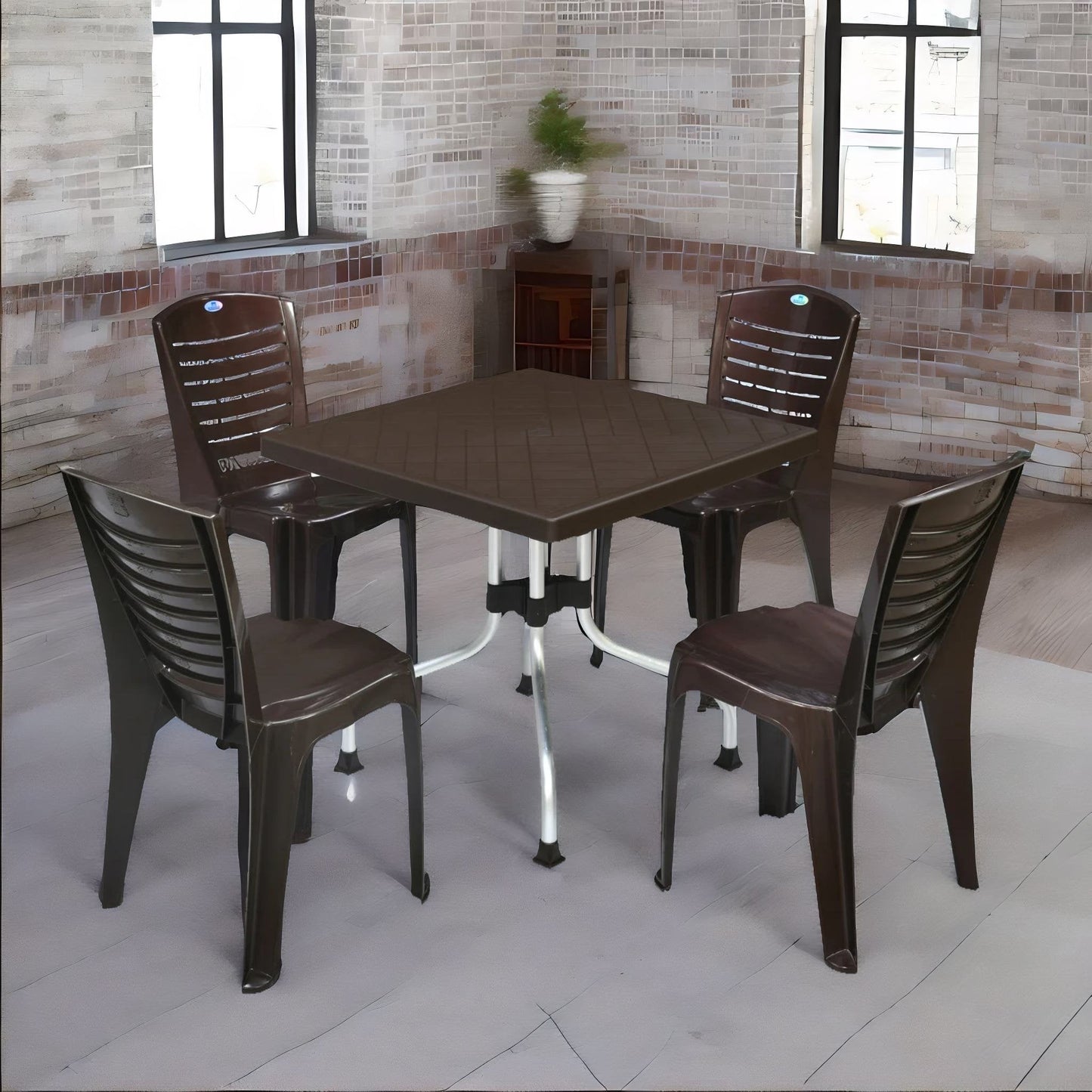 Nilkamal Orchid 1 + 4 Chair Dining Set