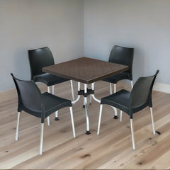 Nilkamal Orchid 1 + 4 Chair Plastic Dining Set