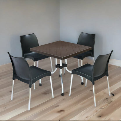 Nilkamal Orchid 1 + 4 Chair Plastic Dining Set
