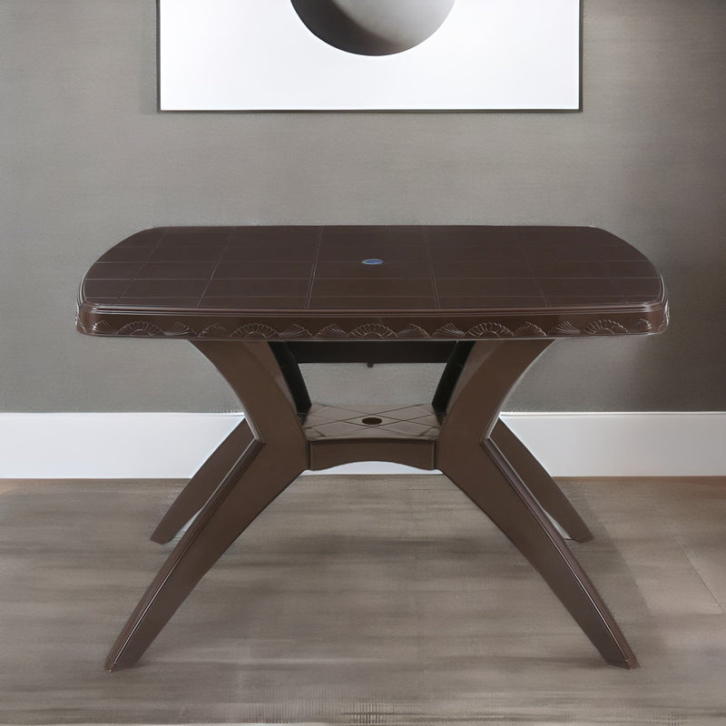 Nilkamal Shahenshah Kross legged Table (Weather Brown)