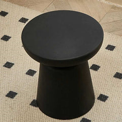 Vionna Side Table | Black Finish with Pedestal Base | Minimalist Design | Living Room & Bedroom Use