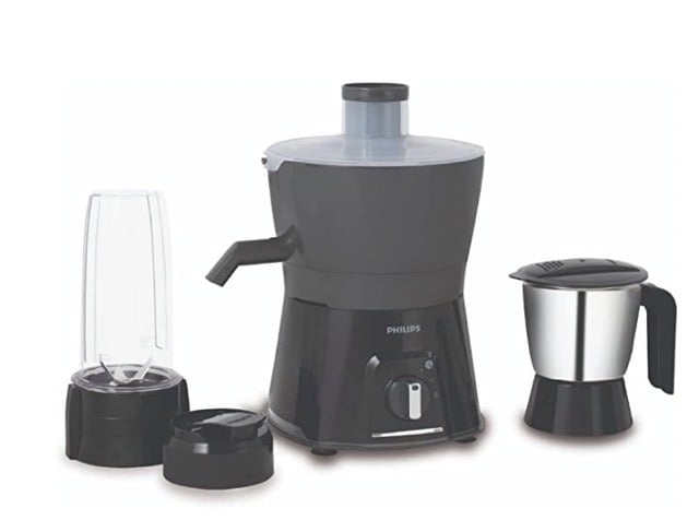 Philips HL7579/00 600W Juicer Mixer Grinder with 1 Nutri Juicer jar, 1 Blend &amp; Carry Jar &amp; 1 SS Multipurpose Jar
