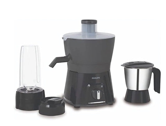 பிலிப்ஸ் HL7579/00 600W ஜூசர் மிக்சர் கிரைண்டர், 1 நியூட்ரி ஜூசர் ஜாடி, 1 பிளெண்ட் &amp; கேரி ஜாடி &amp; 1 SS பல்நோக்கு ஜாடியுடன் 