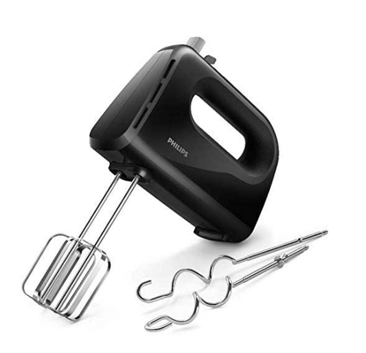 Philips HR3705/10 300 Watt Lightweight Hand Mixer, Blender with 5 speed control settings, stainless steel accessories and 2 years warranty