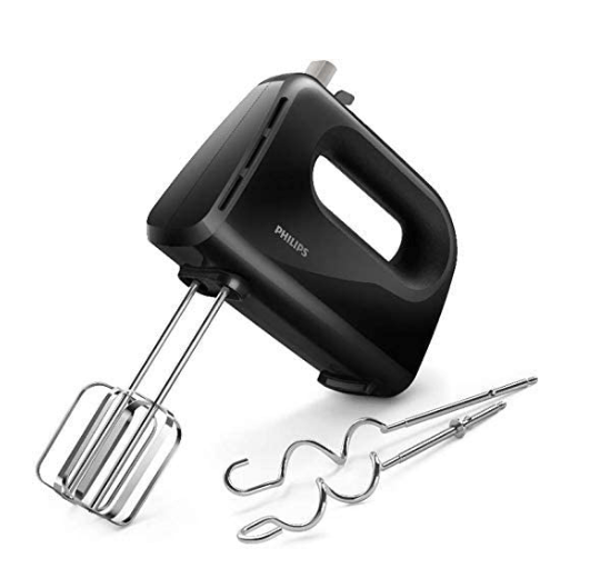 Philips HR3705/10 300 Watt Lightweight Hand Mixer, Blender with 5 speed control settings, stainless steel accessories and 2 years warranty-1