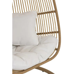 Azzolino Single Seater Hanging Swing With Stand For Balcony , Garden Swing (Honey)