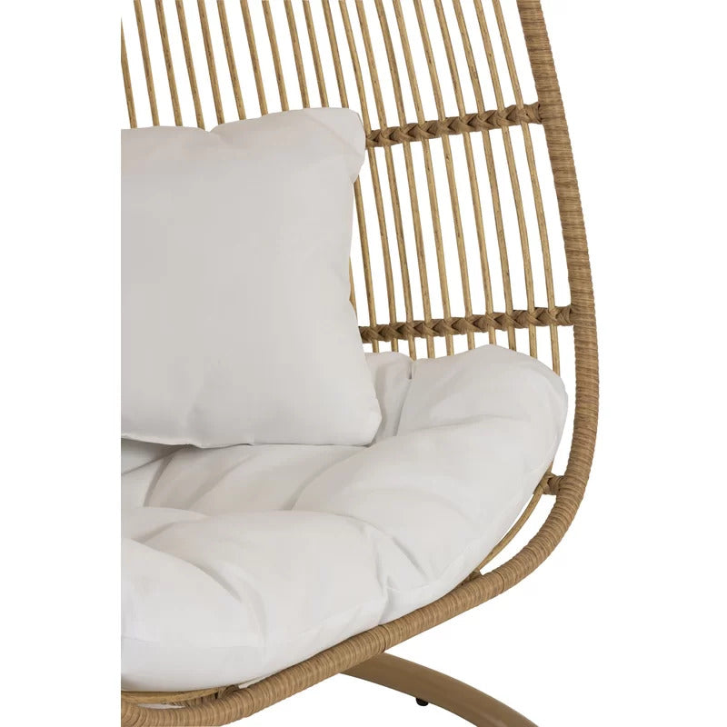 Azzolino Single Seater Hanging Swing With Stand For Balcony , Garden Swing (Honey)