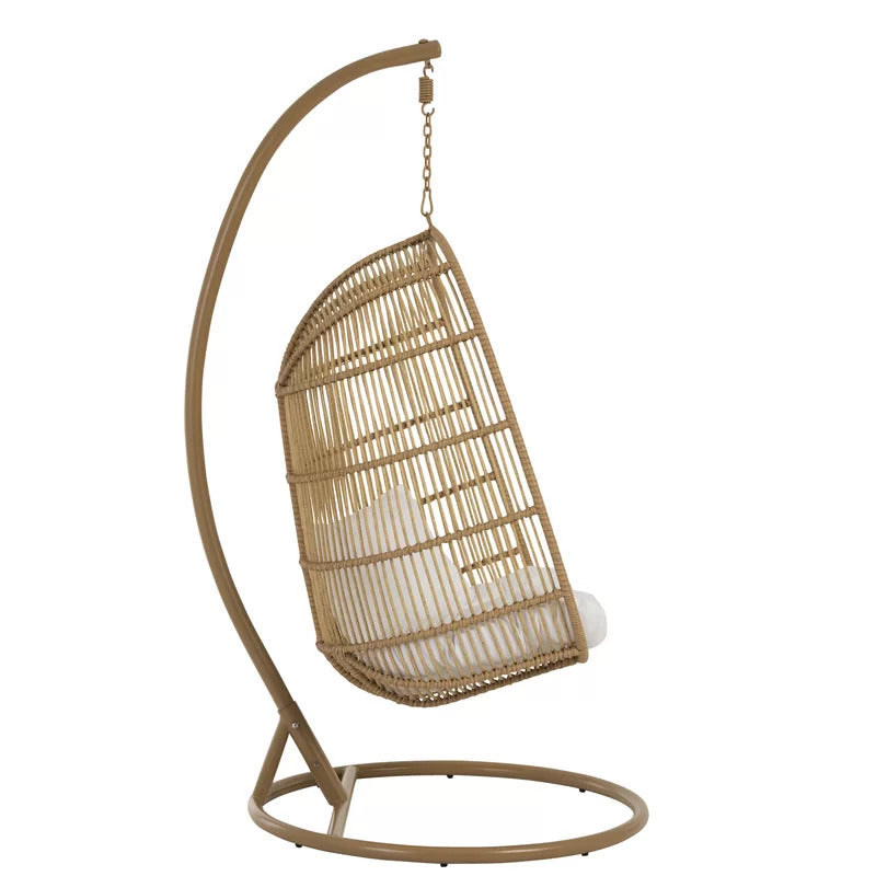 Azzolino Single Seater Hanging Swing With Stand For Balcony , Garden Swing (Honey)
