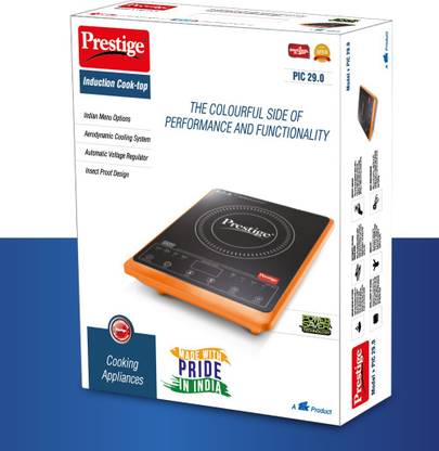Prestige 2000 W Induction Cooktop Push Button (Orange, Black, PIC 29 Orange)