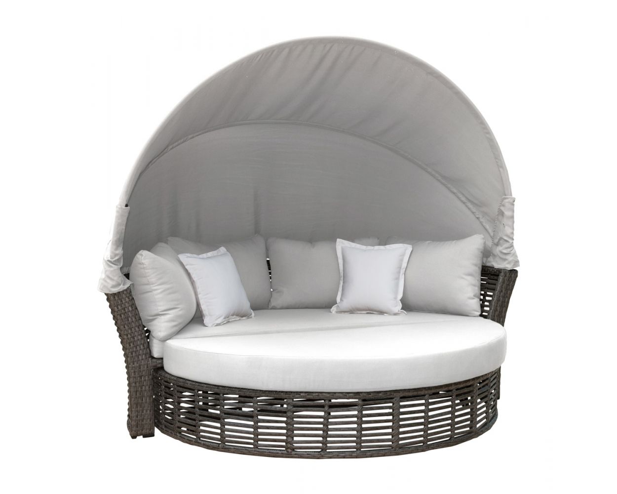 Gelli Outdoor Poolside Sunbed With Cushion Daybed (Grey)