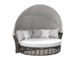 Gelli Outdoor Poolside Sunbed With Cushion Daybed (Grey)