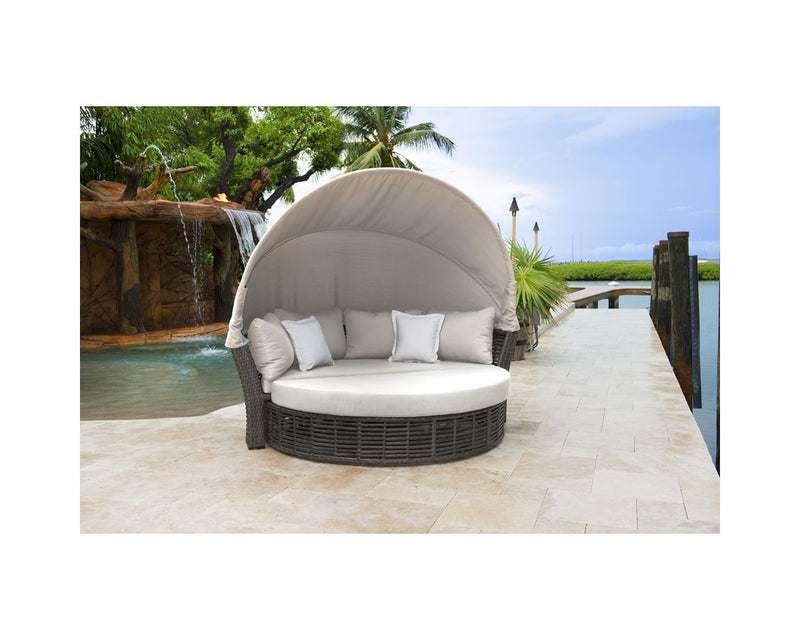 Gelli Outdoor Poolside Sunbed With Cushion Daybed (Grey)