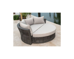 Gelli Outdoor Poolside Sunbed With Cushion Daybed (Grey)
