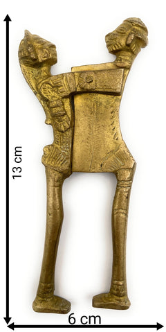 Bhunes Brass Antique Betal Nut Cutter Sarota Beetel Nut Cutter,Gold, 5 Inch, 1 Piece