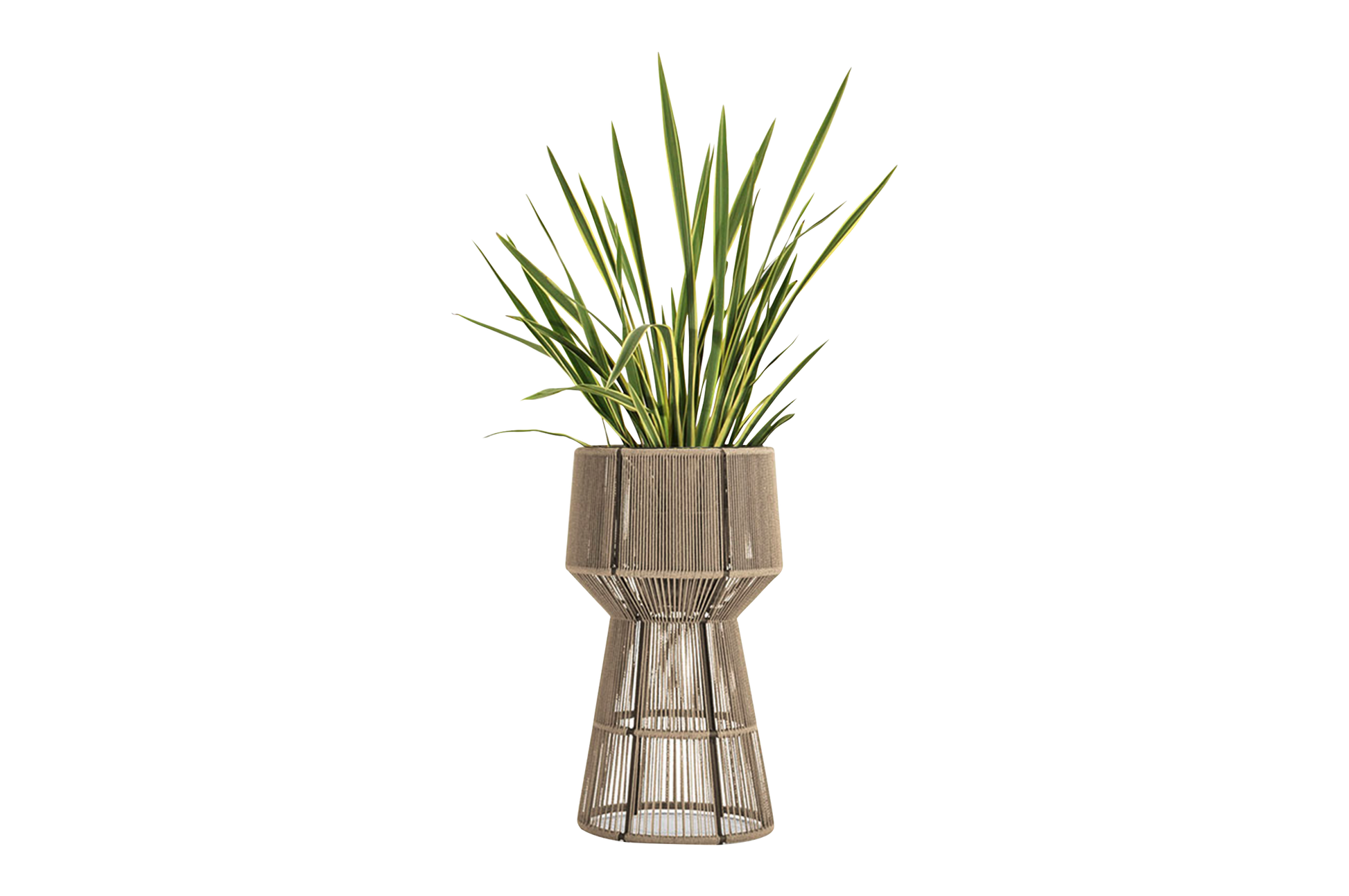 Petit Outdoor Planter For Garden, Balcony Braided & Rope