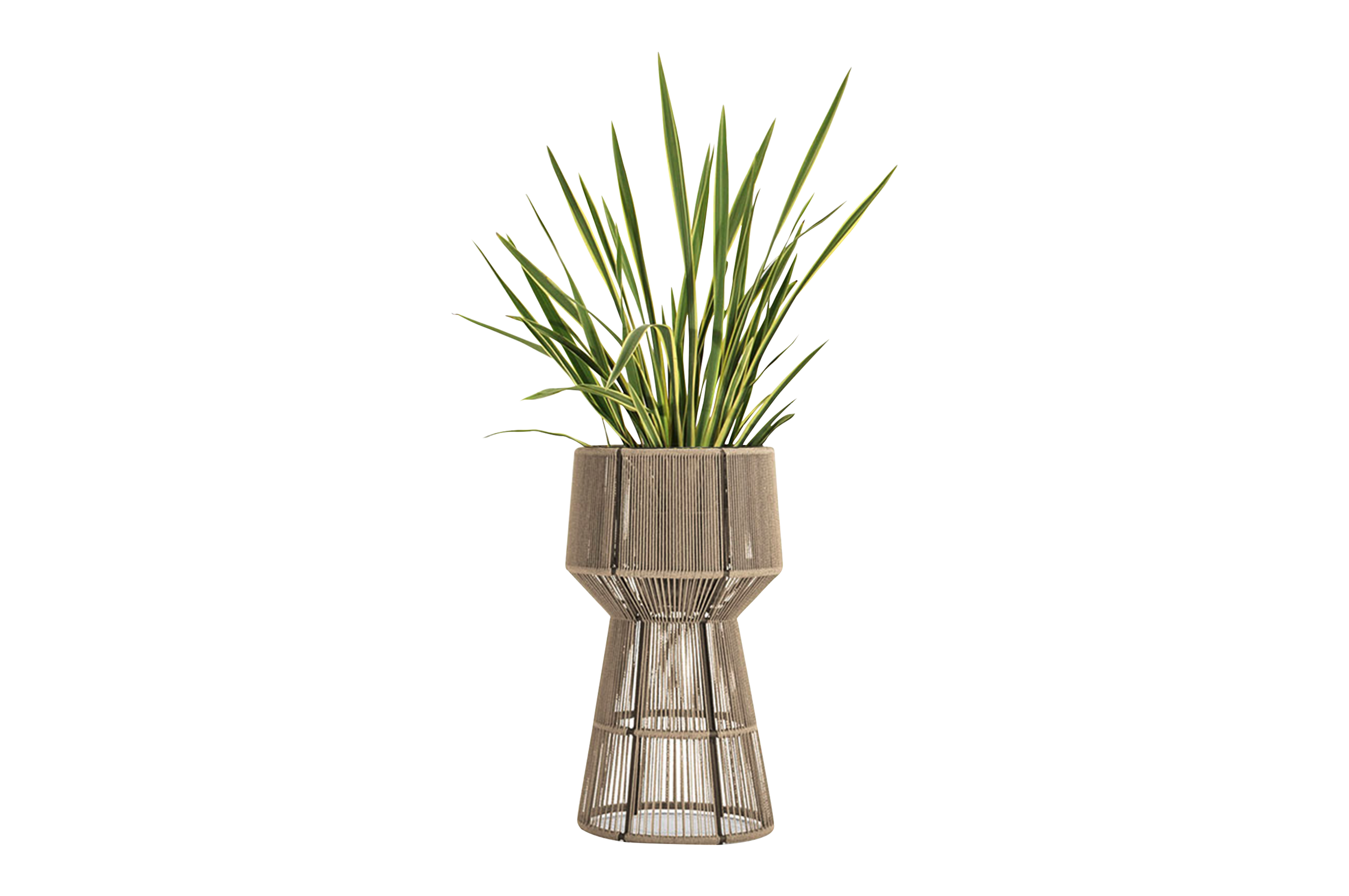 Petit Outdoor Planter For Garden, Balcony Braided & Rope