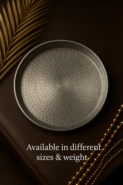 Eeyam (Tin) Plate – Traditional Pure Tin Thattu | 8–12 Inch | Velanstore