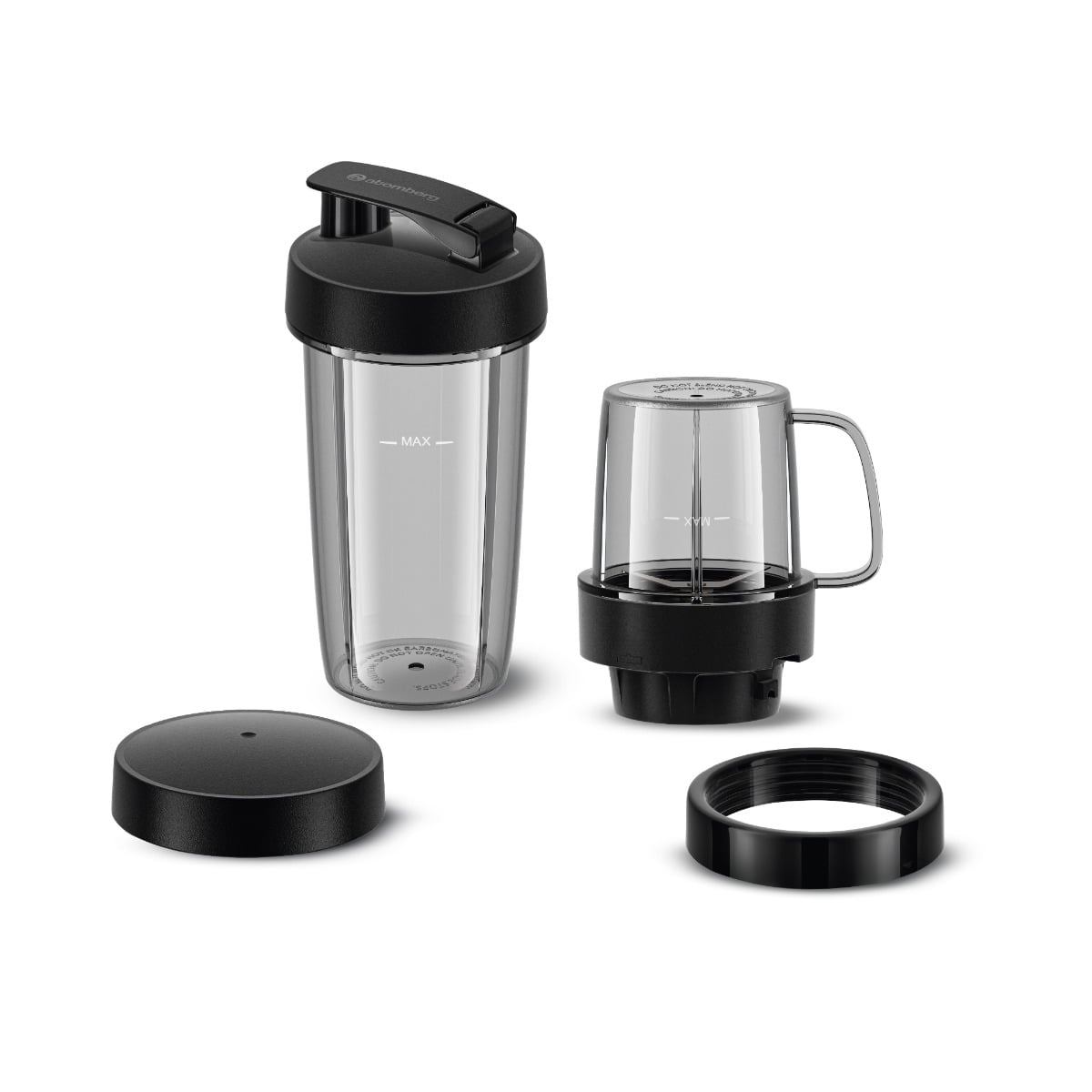 atomberg Blend and Carry Jar | 0.7 L Duo Jar & 0.4 L Solo Jar | Compatible with all atomberg Mixer Grinders | Hands-Free Operation | Sip-N-Go Lid