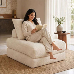 Fold Out Futon Chair | Foldable Single Sofa Bed for Guests