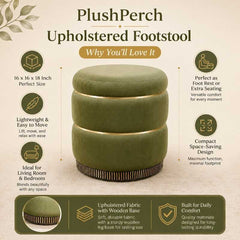 PlushPerch Upholstered Footstool