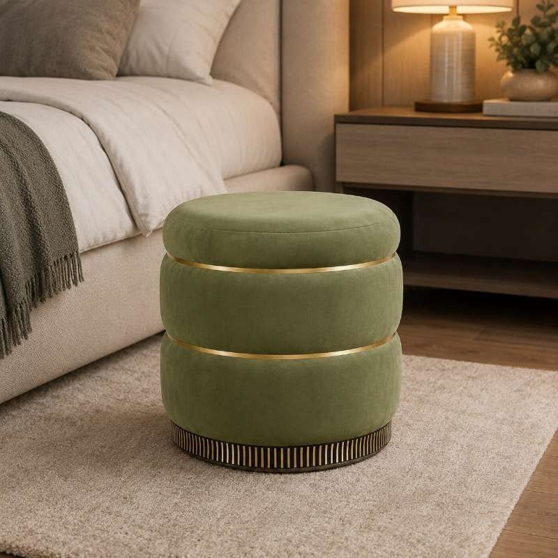 PlushPerch Upholstered Footstool