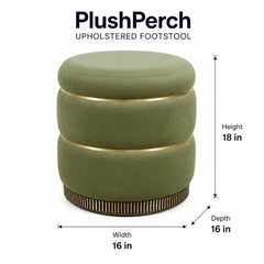 PlushPerch Upholstered Footstool