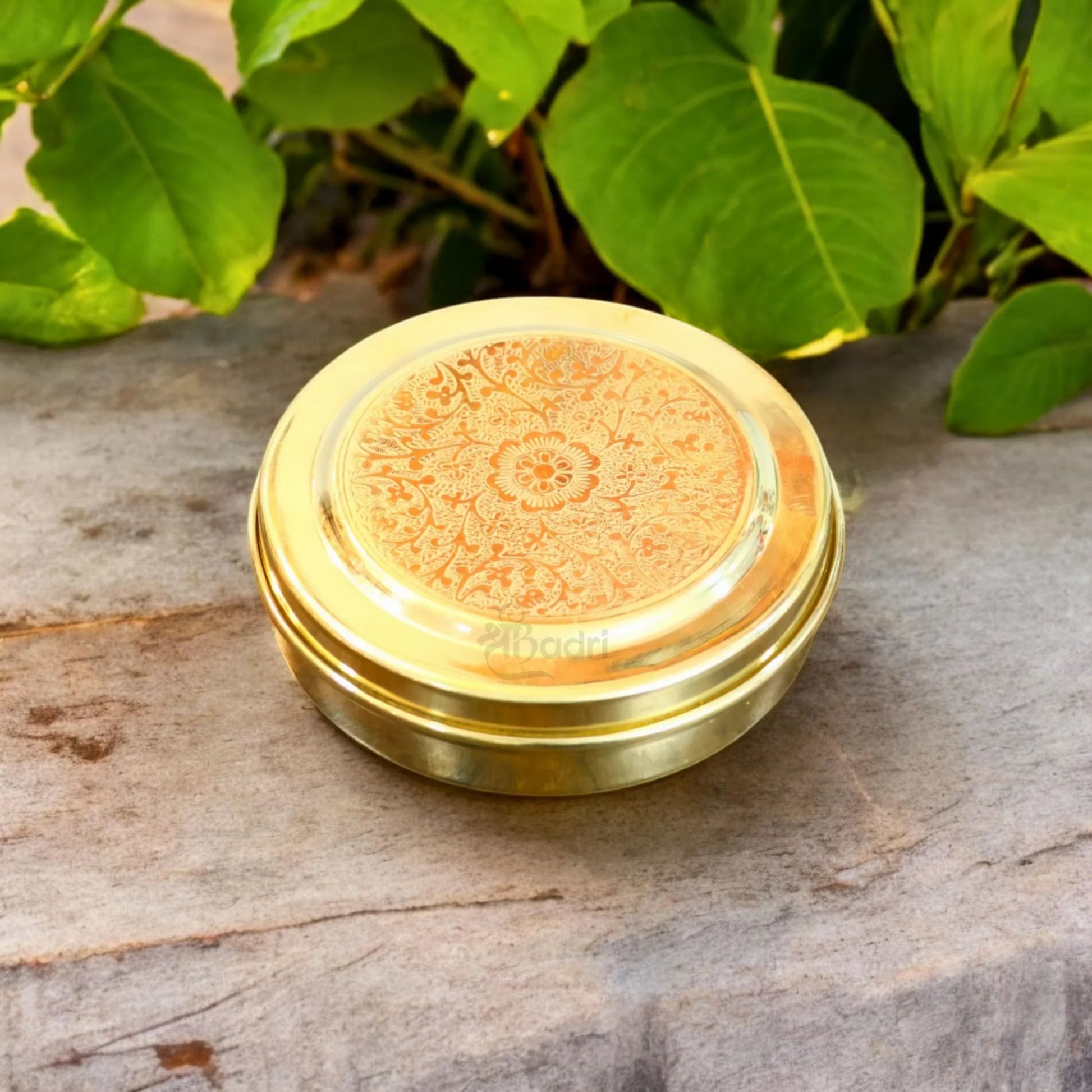 Handmade Pure Brass Chopra for Temple Use – 7 Compartment Kumkum Box