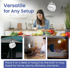 Portronics Chill On Mini Type-C Powered Table & Hanging Fan, 360° Rotation, 3-Speeds, BLDC Motor, One Button Control, Compact 3.25” Design with Loop-5