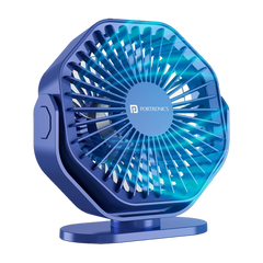 Portronics Chill On Mini Type-C Powered Table & Hanging Fan, 360° Rotation, 3-Speeds, BLDC Motor, One Button Control, Compact 3.25” Design with Loop-6
