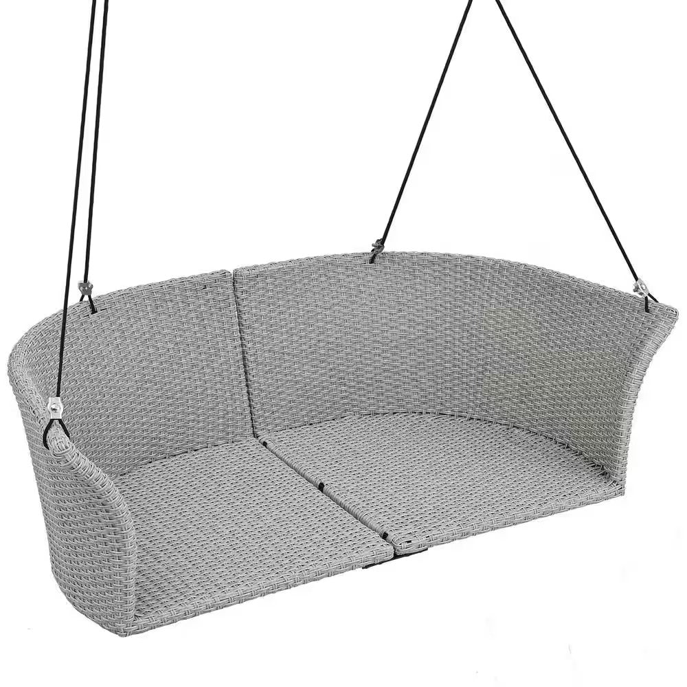 Portin Double Seater Hanging Swing Without Stand For Balcony , Garden Swing (Grey)