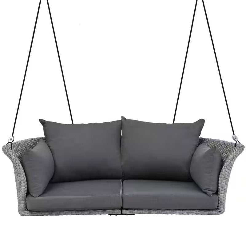 Portin Double Seater Hanging Swing Without Stand For Balcony , Garden Swing (Grey)