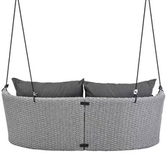 Portin Double Seater Hanging Swing Without Stand For Balcony , Garden Swing (Grey)